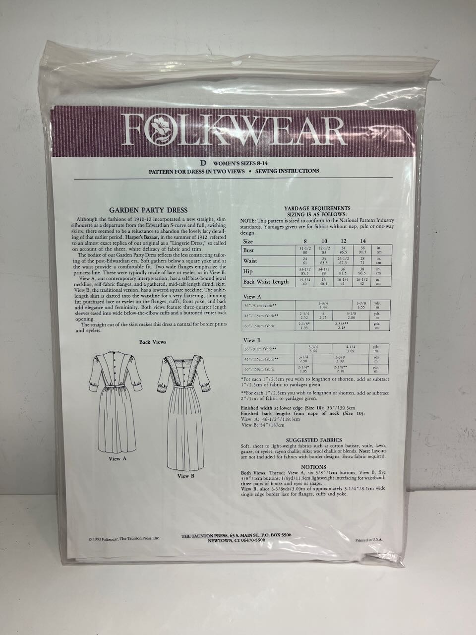 strapless open back dress Folkwear Patterns main image 0